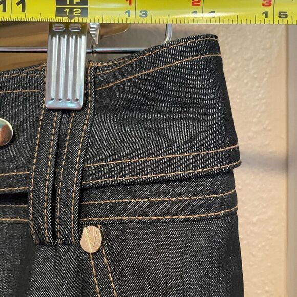 Cache Contour Collection Women’s Gold Buckle Gold Accents Pencil Skirt Size 10 - Picture 12 of 16